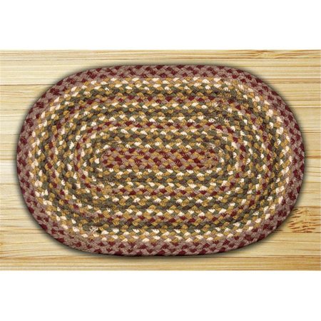 EARTH RUGS Olive-Burgundy-Gray Round Swatch 46-324